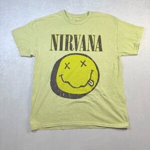 NIRVANA Yellow Smiley Face Tee
